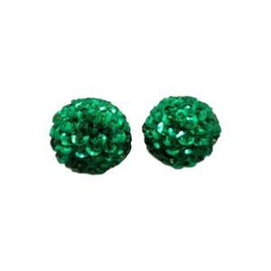 Vintage Green Sequin Circle Clip on Earrings. 1.75" Diameter